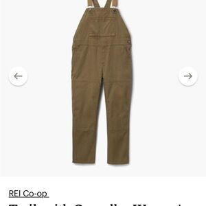 NWT REI Trailsmith Overalls Women’s 14 Olive Green